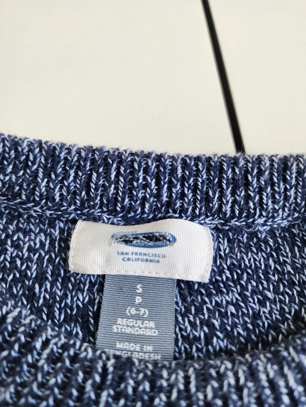 Old Navy Boys 100% Cotton Long Sleeve Knitted Light Sweater Blue Size S (6-7)